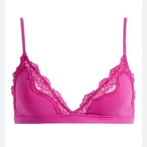 SKIMS Lace Trim Wireless Triangle Bra
